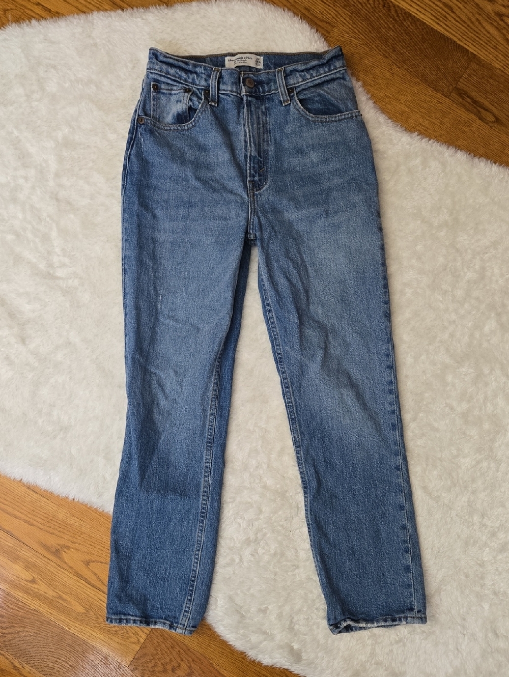 Abercrombie & Fitch 90s Straight Ultra High Rise Jeans, Womens 24/00XS